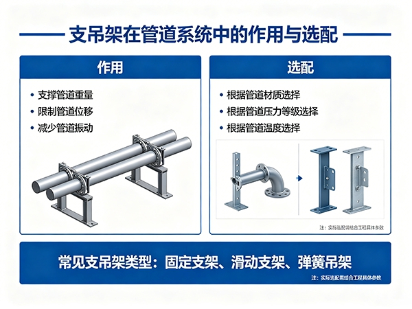 支吊架在管道系统中的作用与选配